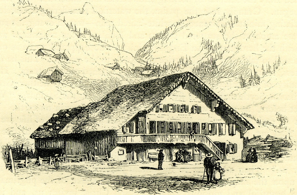 Detail of The Pension-Chalet Rougemont Switzerland by Anonymous