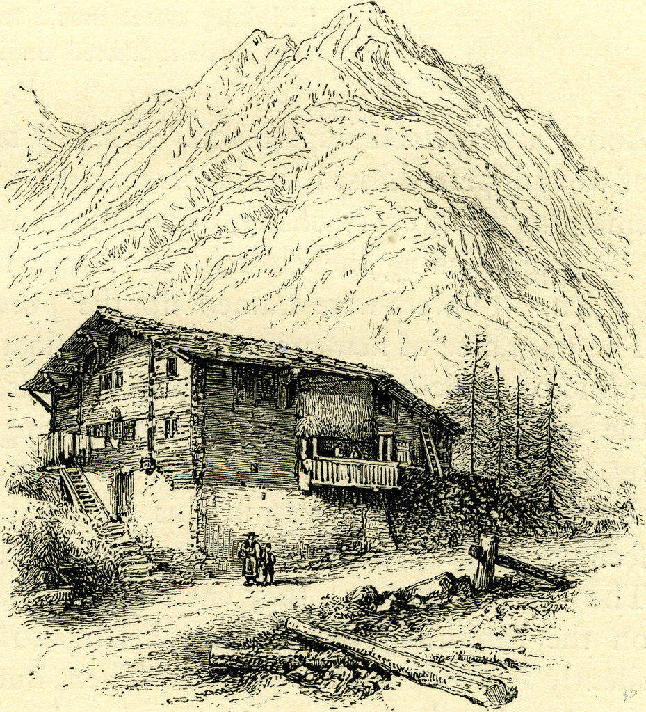 Detail of Oberland Chalet Switzerland by Anonymous