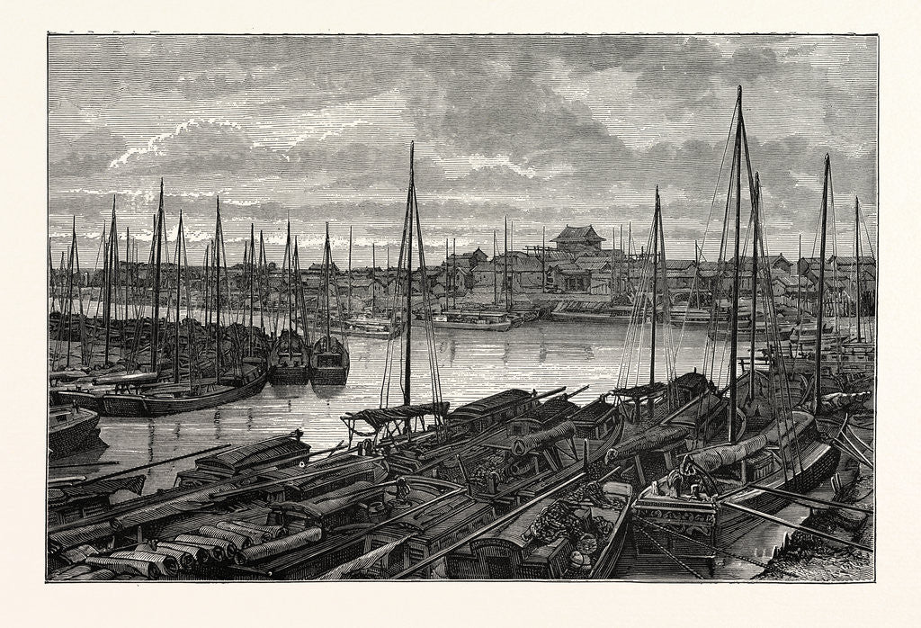 Detail of View on the Pei-Ho River, at Tien-Tsin, China by Anonymous