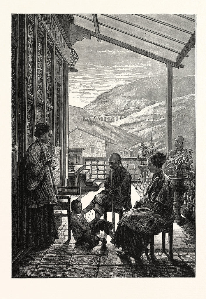 Detail of After Dinner: A Family Scene in China by Anonymous