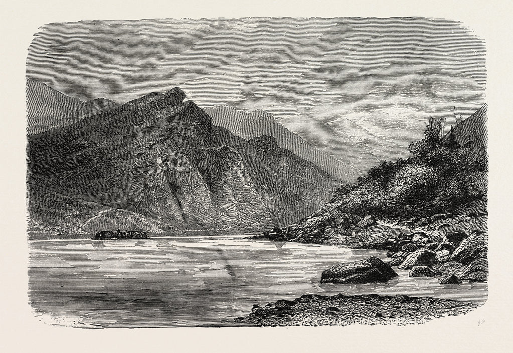 Detail of View of the Rapids of the Chu-Kiang, Canton, or Pearl River by Anonymous
