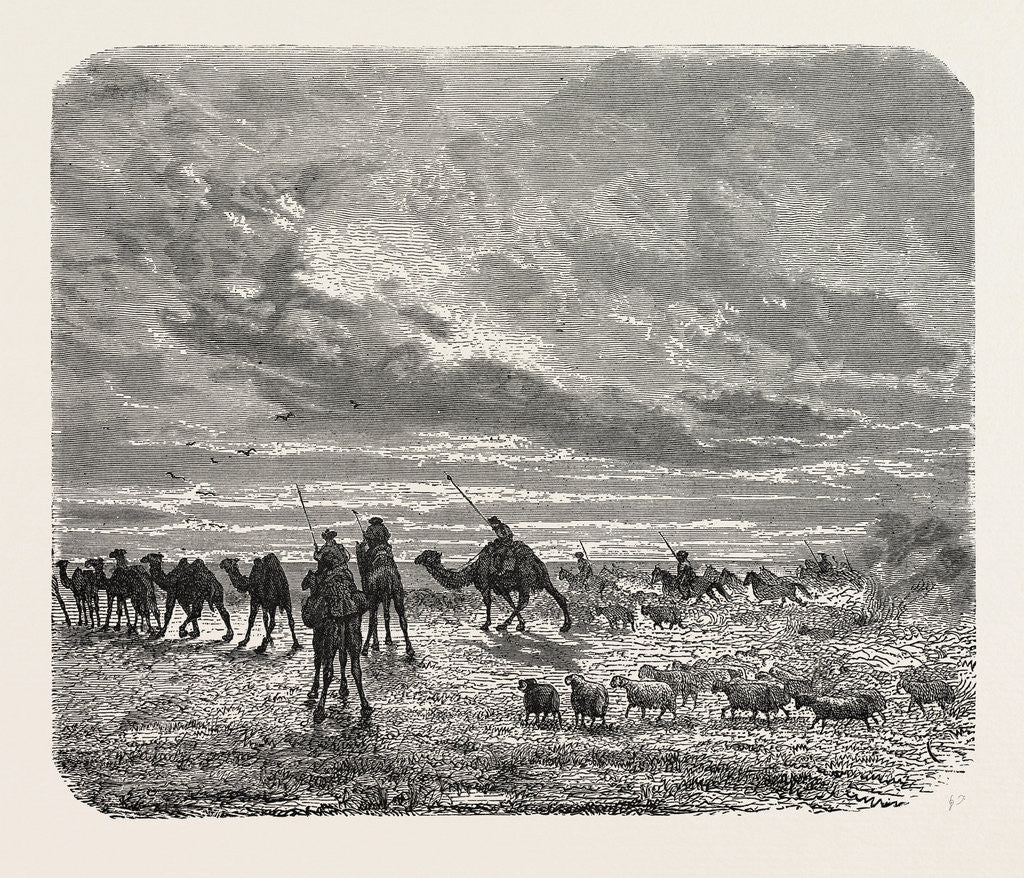 Detail of A Mongol Camp on the Move by Anonymous