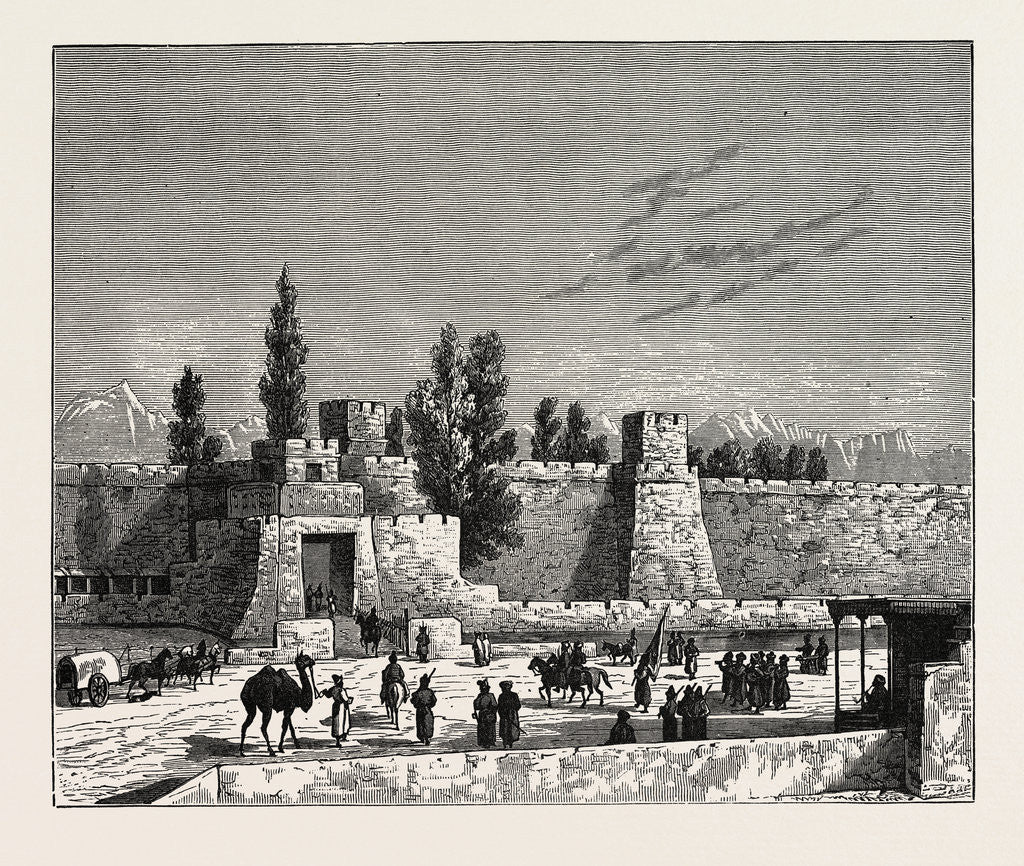 Detail of Gate of the Fort of Tangy-Shahr, Five Miles from Kashgar, Eastern Turkestan by Anonymous