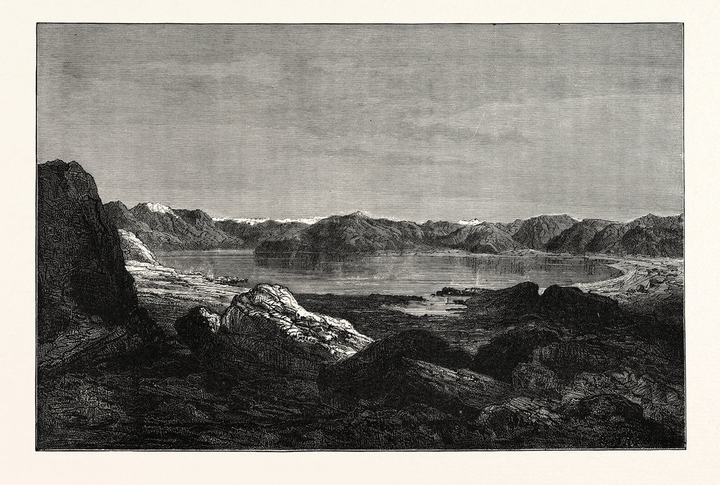 Detail of View of the Salt Lake of Tsomoriri, Western Tibet by Anonymous