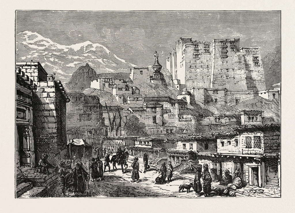 Detail of View in Leh, the Capital of Ladak by Anonymous