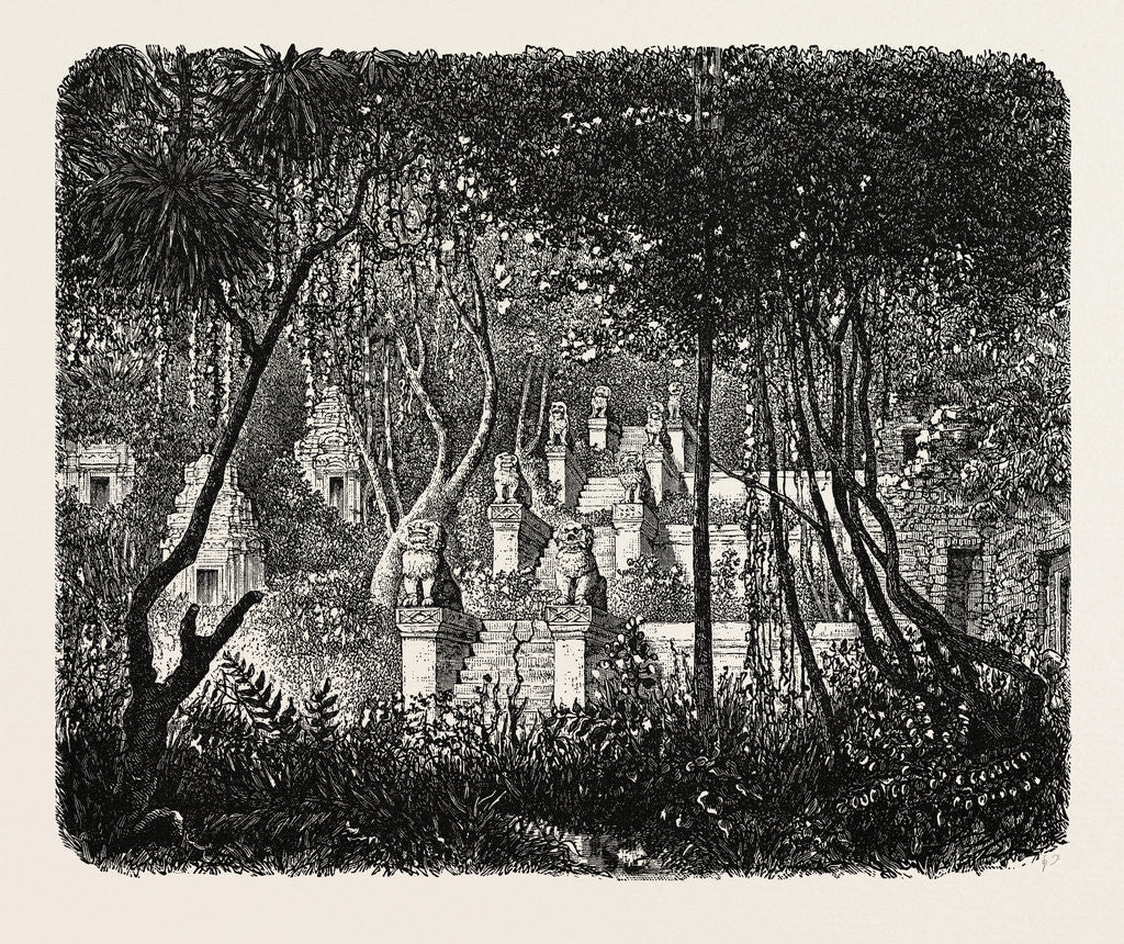 Detail of Ruins on Mount Bakheng, Cambodia. by Anonymous
