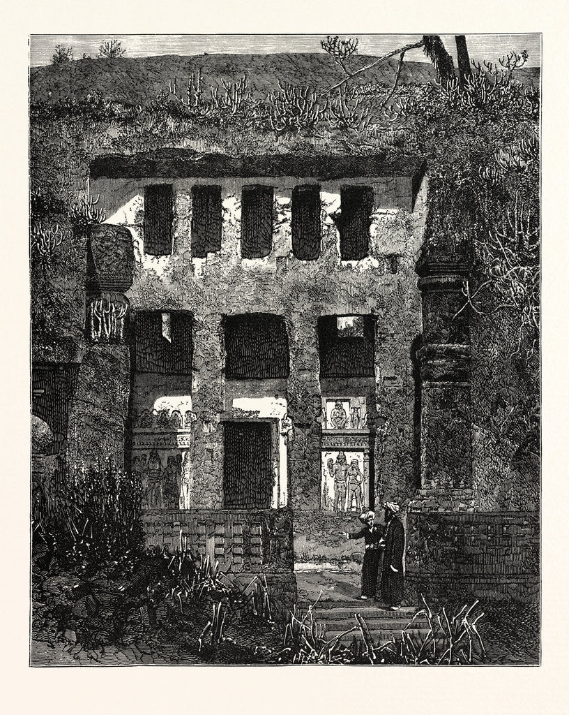 Detail of The Principal Grotto of Kanhari, of Salsette. by Anonymous