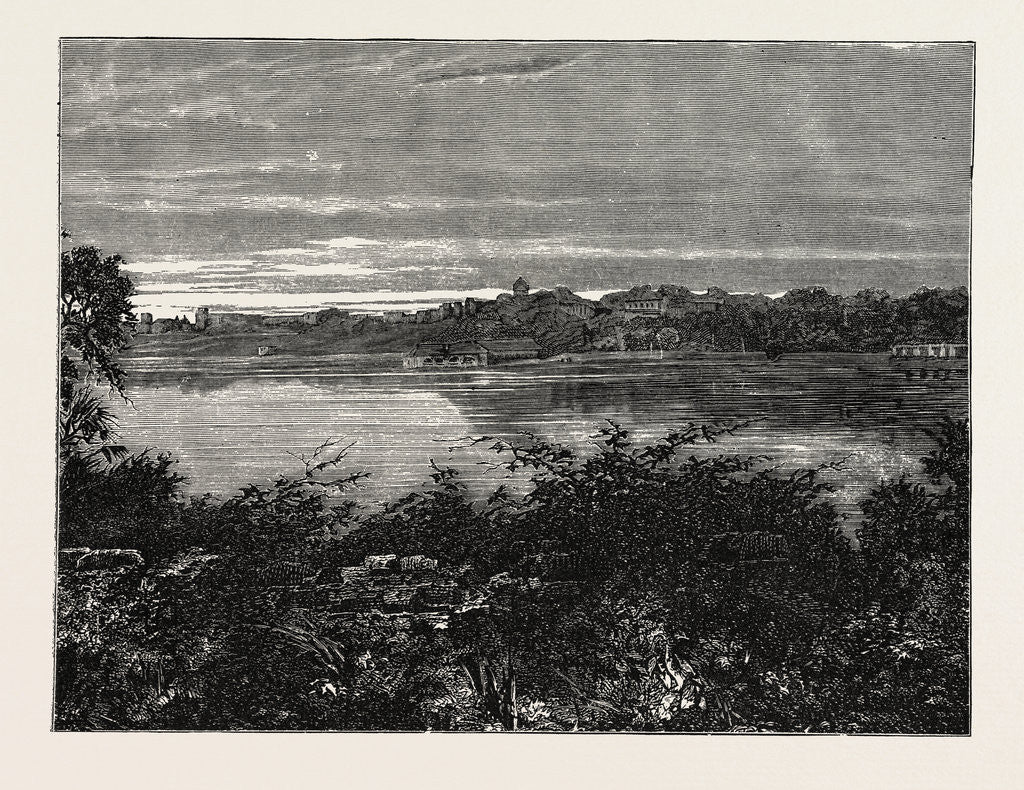 Detail of View of the City of Baroda (from the River Biswamintri) by Anonymous