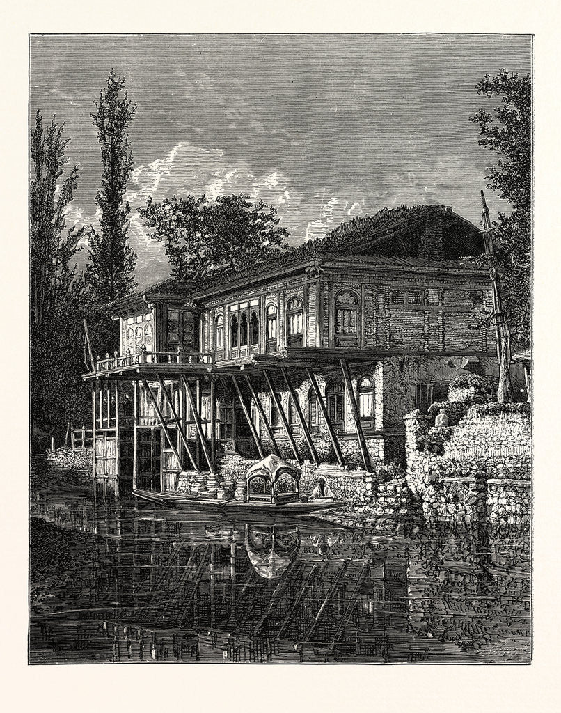Detail of View in Srinagar, Kashmir by Anonymous