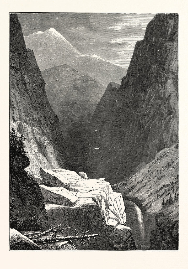Detail of View of Clear Creek Canyon, Colorado by Anonymous