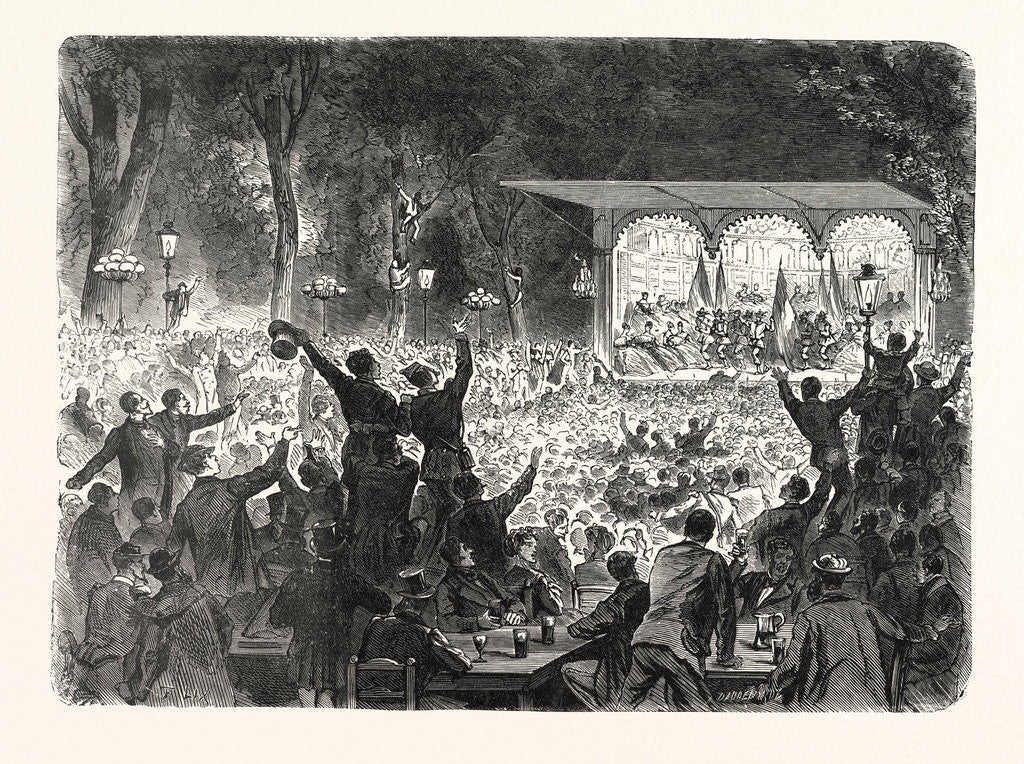 Detail of The Marseillaise in a Public Garden in Paris, France by Anonymous
