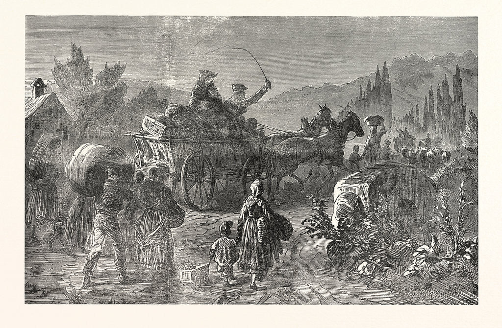Detail of French Peasant Families on the Run, France by Anonymous