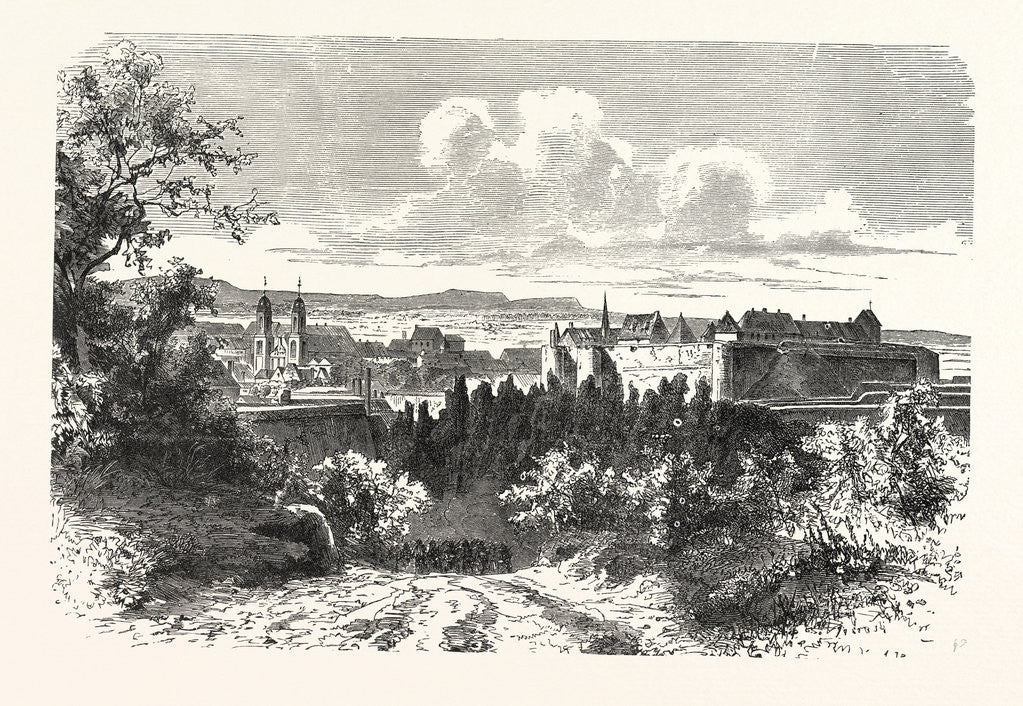 Detail of View of the Fortress of Sedan, France by Anonymous