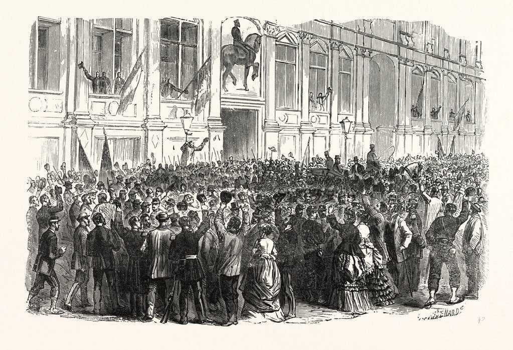 Detail of Proclamation of the Republic in Front of the Hotel De Ville in Paris on 4 September 1870, France by Anonymous