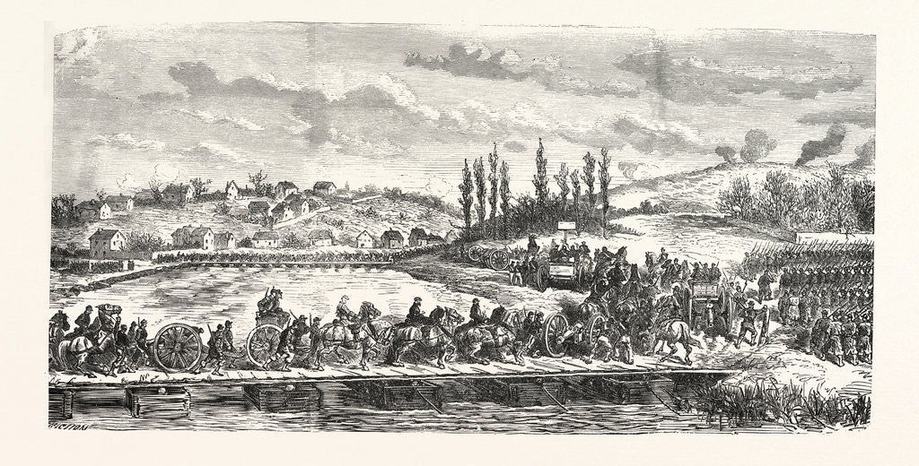 Detail of French Troops Under General Ducrot Cross the Marne on 30 November 1870, France by Anonymous