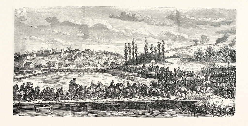 Detail of French Troops Under General Ducrot Cross the Marne on 30 November 1870, France by Anonymous