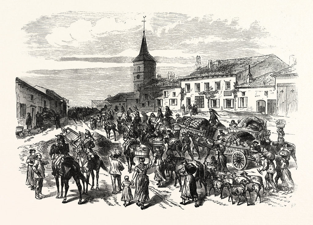 Detail of Withdrawal of the Second Corps of the Army of the Rhine by Ars-Laquenexy, on the Road to Metz by Anonymous