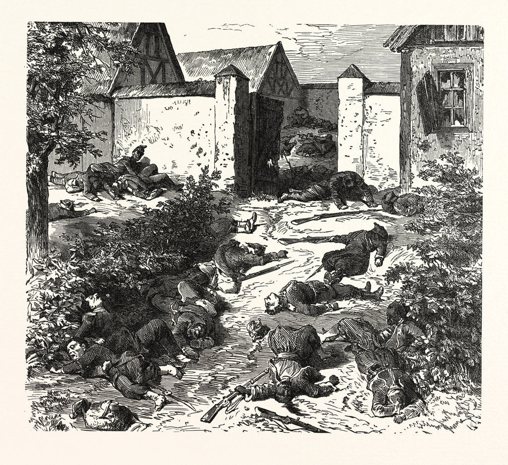 Detail of At the Entrance to the Castle Geisberg at Wissembourg on 4 August 1870, France by Anonymous