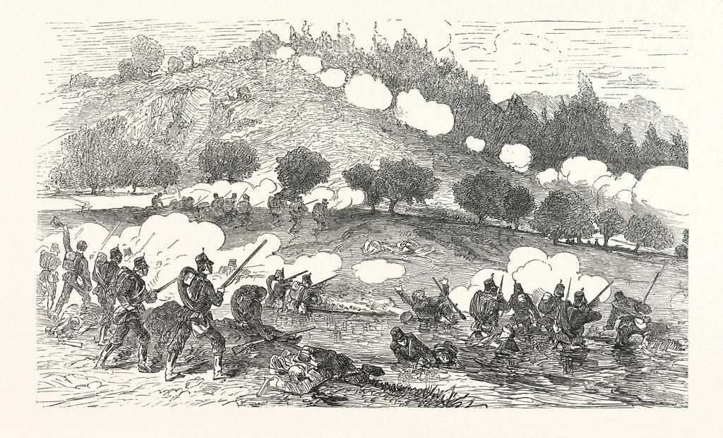 Detail of The 11th Prussian Infantry Battalion at Worth, the Sauerbach, Germany by Anonymous