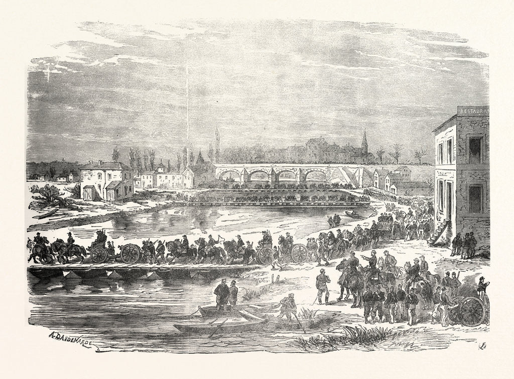 Detail of Transition of French Troops Across the Maas by Anonymous