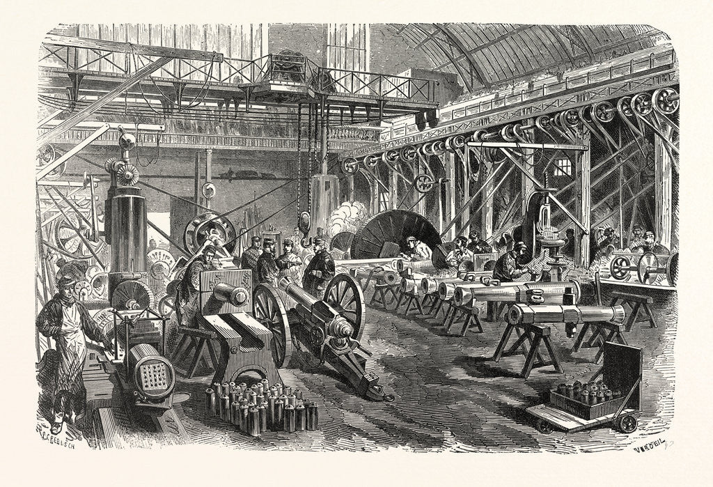 Detail of Manufacture of Machine Guns and Conversion of Muzzle-Loaders in a Paris Foundry Piece, France by Anonymous