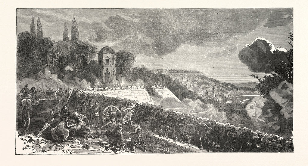 Detail of Scene from the Defense of the Park of Chatillon, France by Anonymous