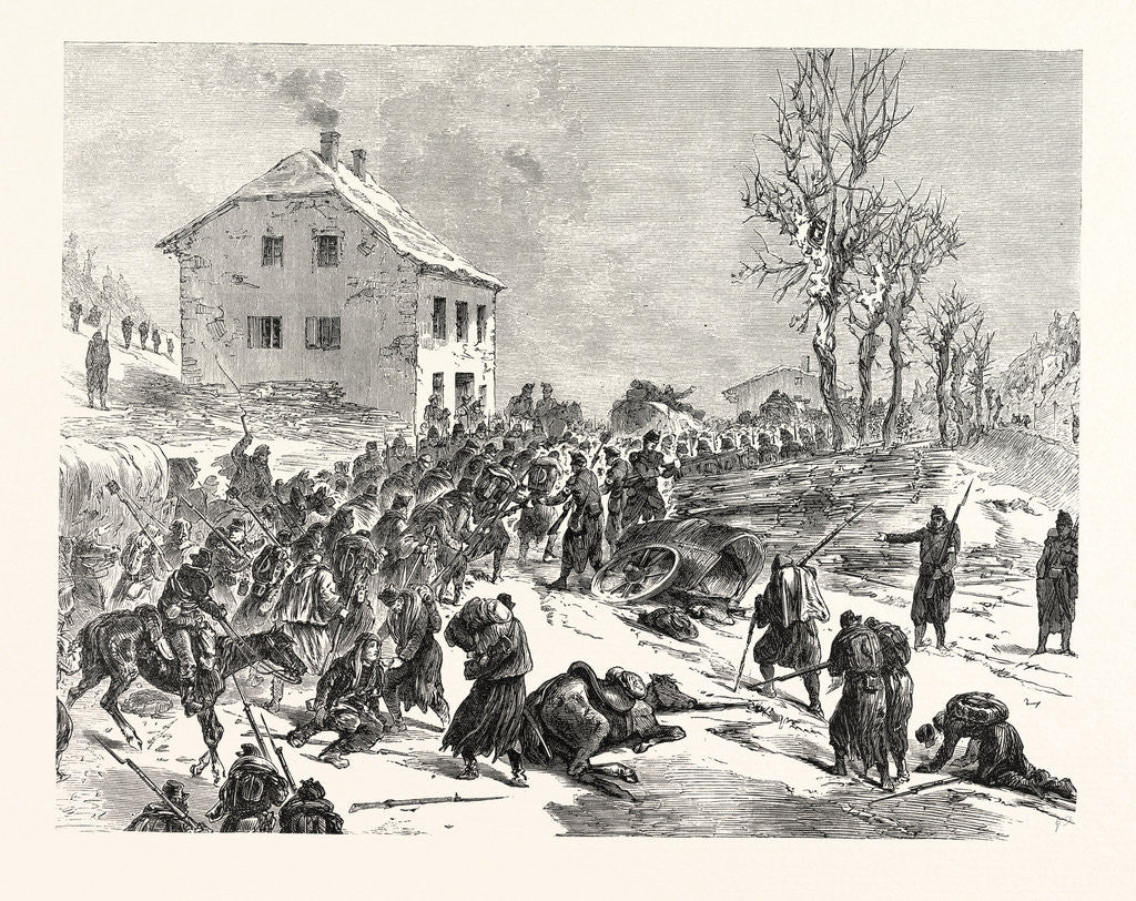 Detail of Disarmament of Bourbaki Troops at Verrieres on February 1, 1871, Switzerland by Anonymous