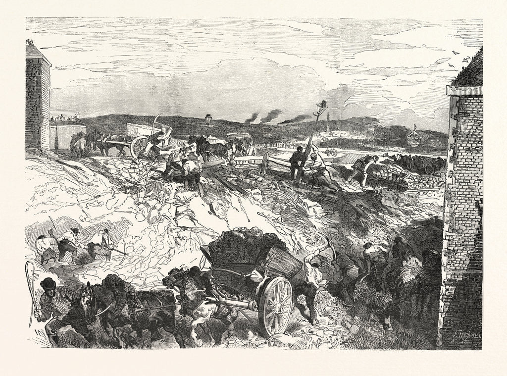 Detail of Fortification Work at the Gate of Clignancourt Paris, France by Anonymous