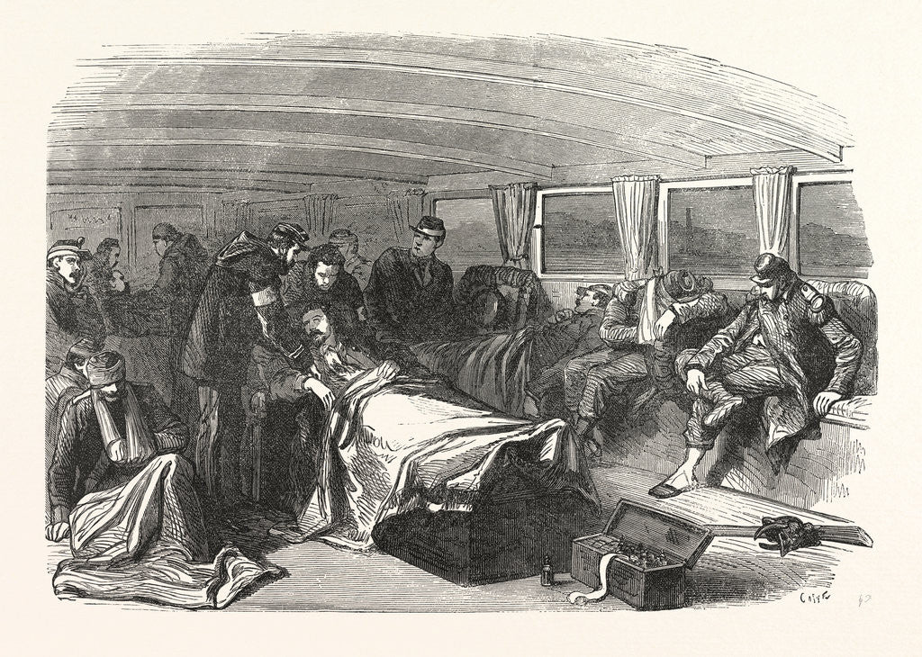 Detail of Transport Wounded at Champigny on a Steamship to Paris, France by Anonymous