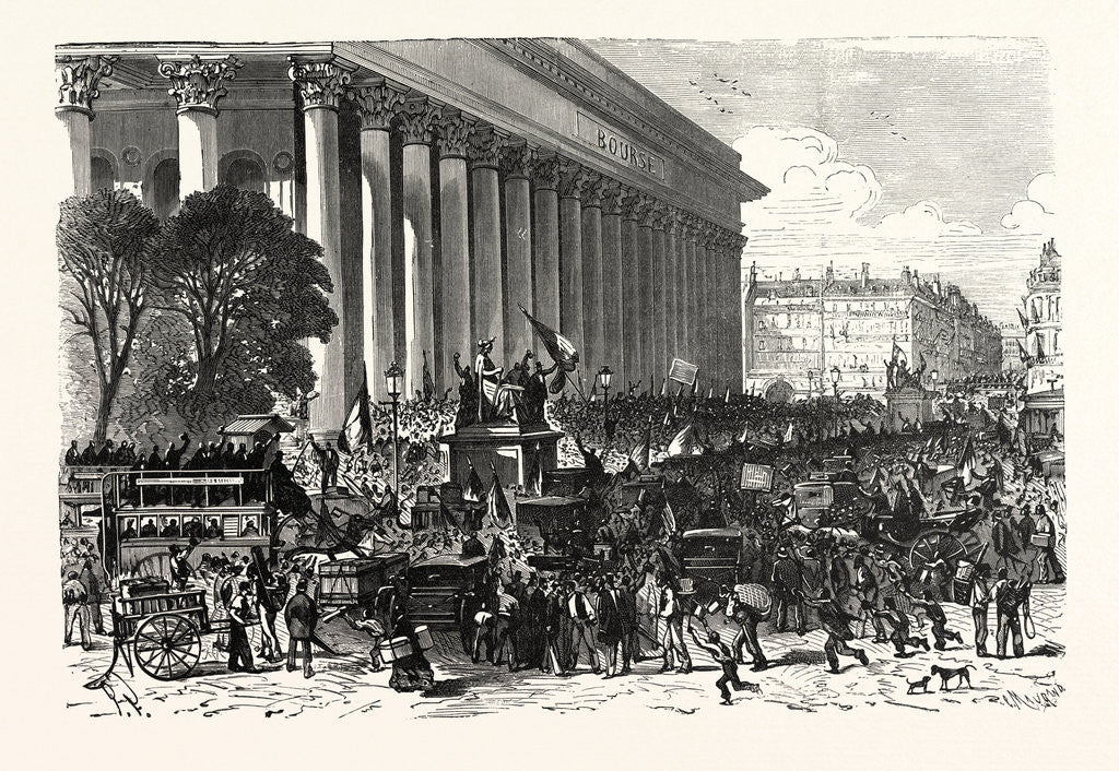 Detail of on the Stock Exchange in Paris on 6 August 1870, after Spreading the False News of a Great Victory of Maahon, 1870, France by Anonymous