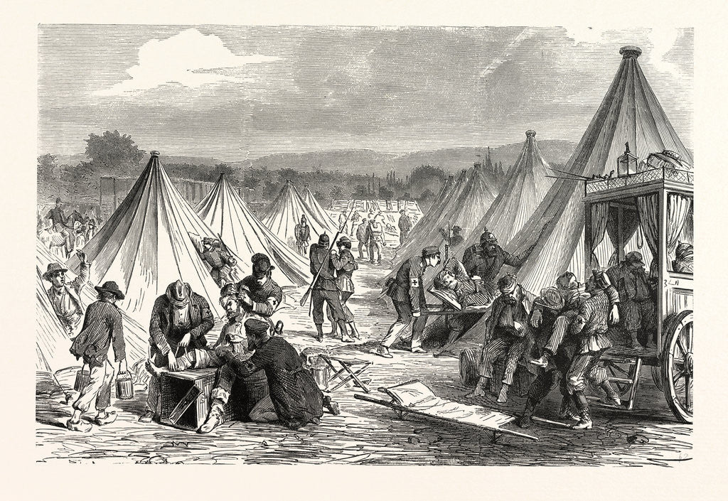Detail of Maahon Captured Camp at Reichshofen Will Be Set Up As Hospital for Wounded Military, on 7 August 1870, France by Anonymous
