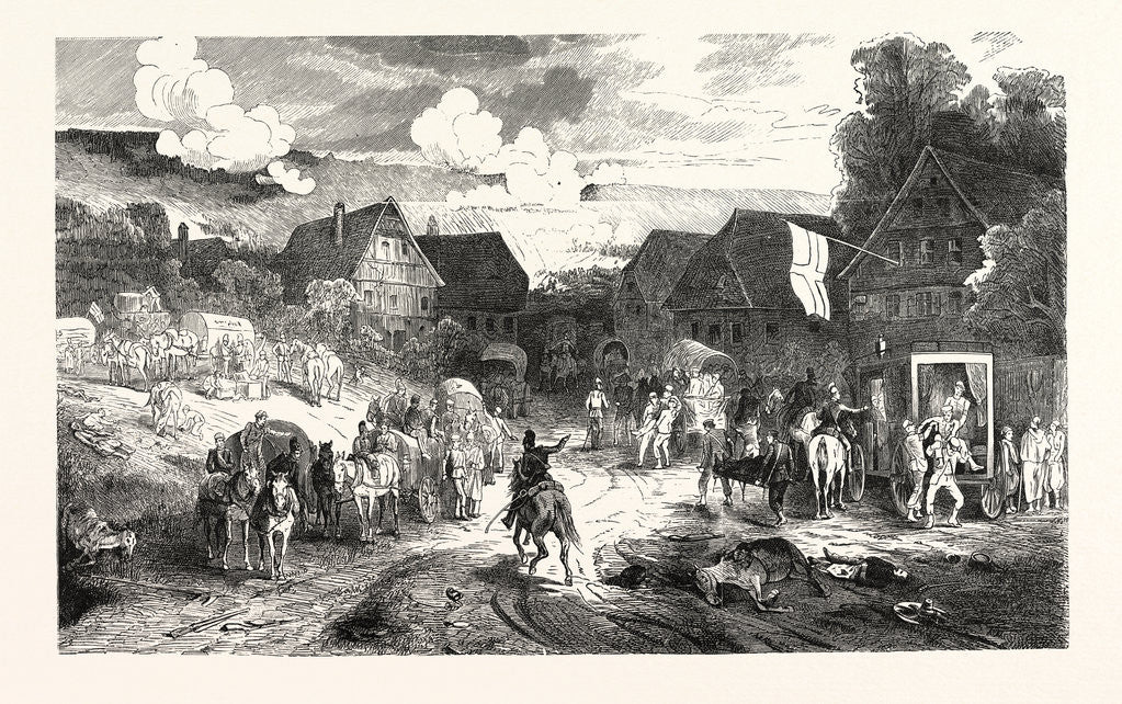 Detail of Hospital in a Village Near Wissembourg, France by Anonymous