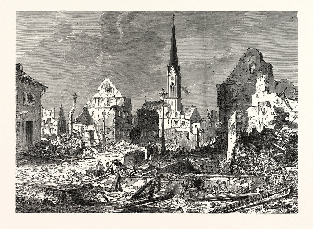 Detail of The Devastation in the Main Street of Kehl by Anonymous