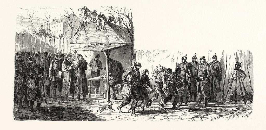 Detail of Before Paris: Presentation of Passes at the Gate of Pantin, France by Anonymous