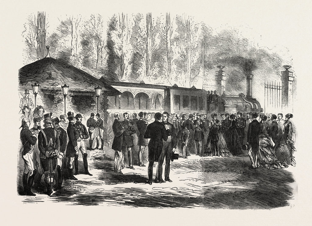 Detail of Departure of the Emperor of the French and the Prince Imperial from the Railway Station of St. Cloud, 28 July 1870 by Anonymous