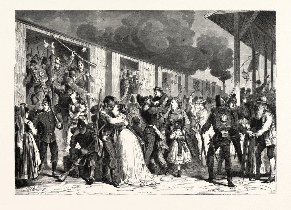 Detail of The Departure, 1870 by Anonymous