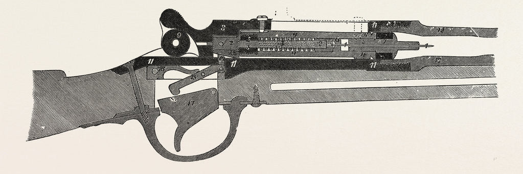 Detail of Chassepot, Engraving 1870 by Anonymous