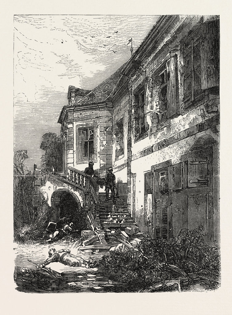 Detail of Castle Schaffenbourg August 4 1870 by Anonymous