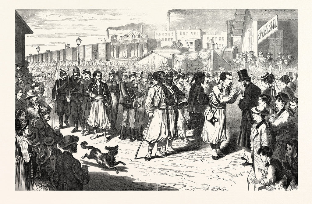 Detail of Arrival of a Convoy of French Prisoners at the Station West Berlin Germany 1870 by Anonymous