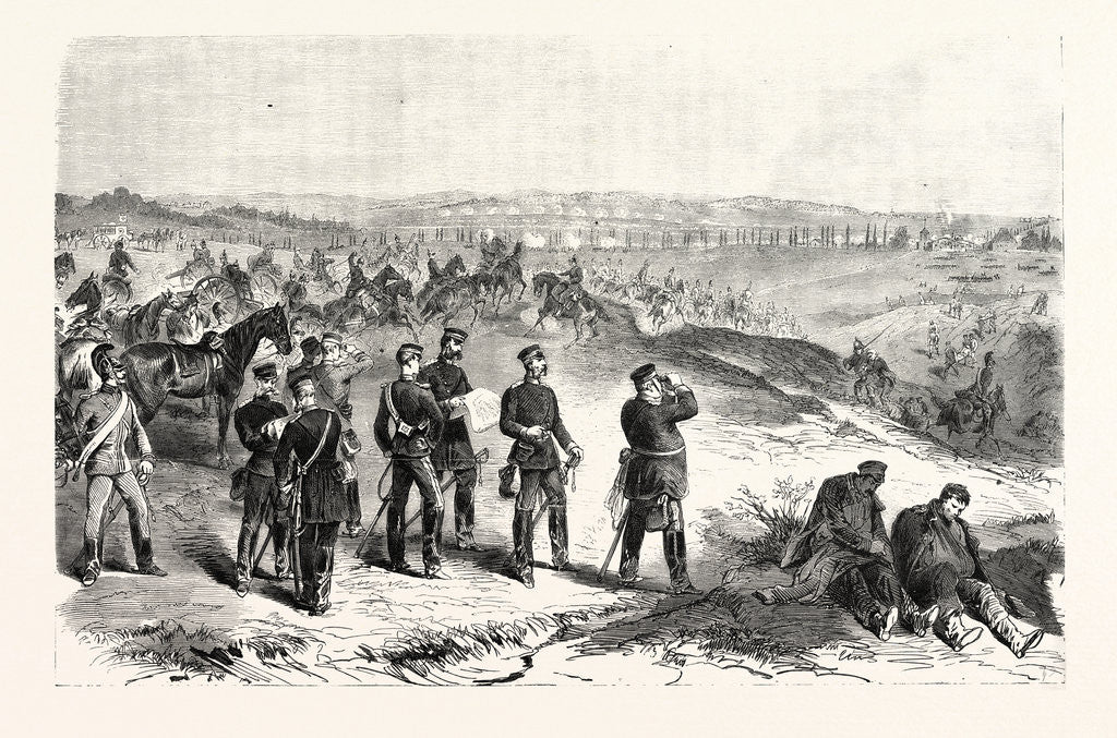 Detail of Attaque by the Saxons against Sainte-Marie-Aux-Chênes on 18 August 1870 by Anonymous