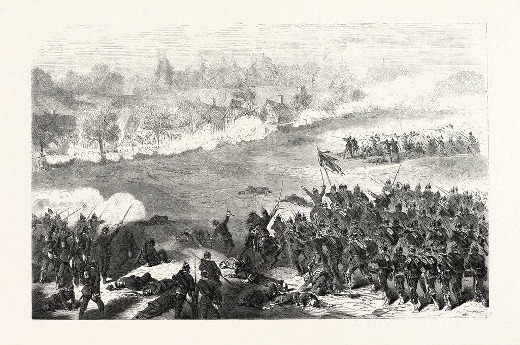 Detail of Attack of Sainte-Marie-Aux-Oak by the 1st Division of the Prussian Guard on 18 August 1870 by Anonymous