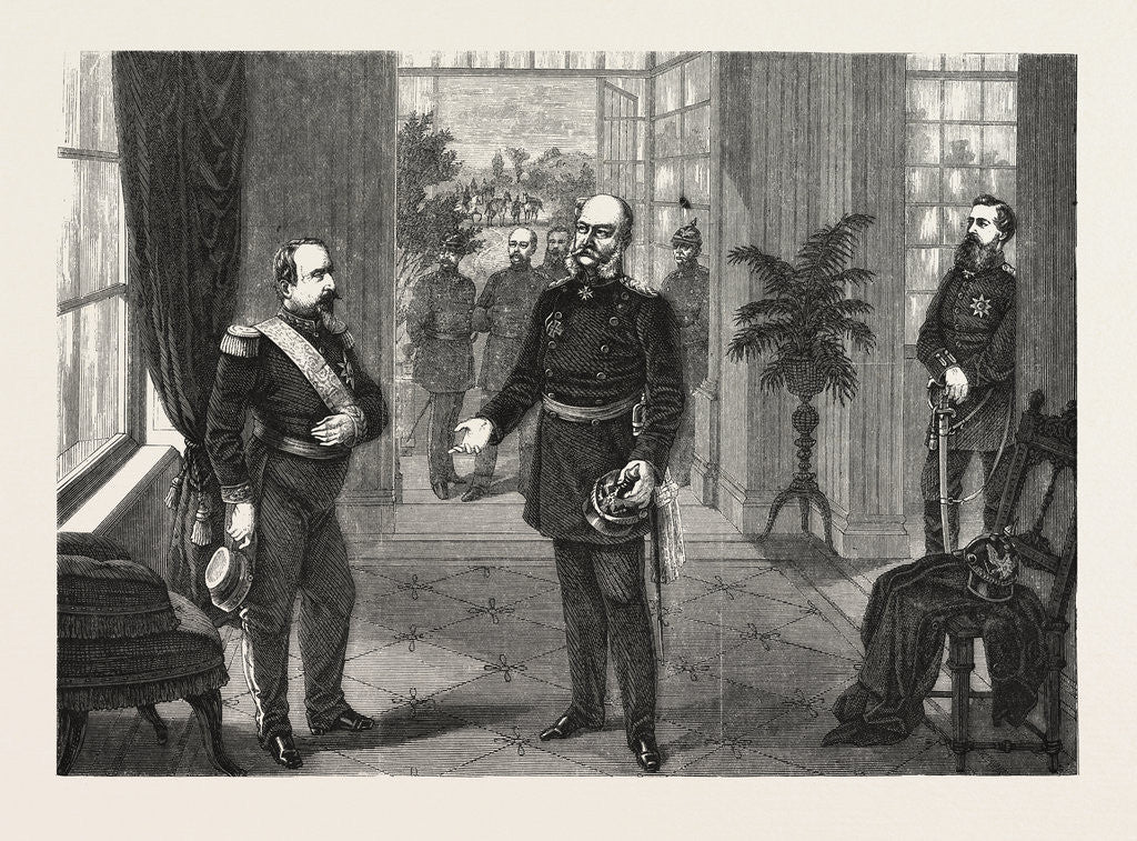 Detail of King William and the Emperor Napoleon at the Chateau De Bellevue Near Sedan, September 2 1870 by Anonymous