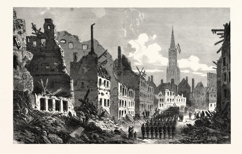 Detail of Rue Des Pierres, Strasbourg, Sunday, Oct. 2, after the Surrender 1870 by Anonymous
