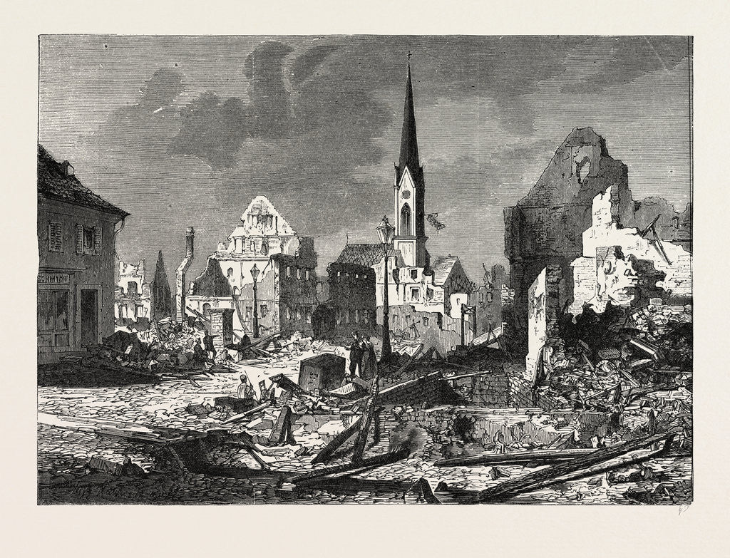 Detail of Main Street Kehl 1870 by Anonymous