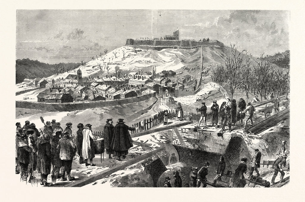 Detail of The City and the Fortress Montmedy, December 15 1870 by Anonymous