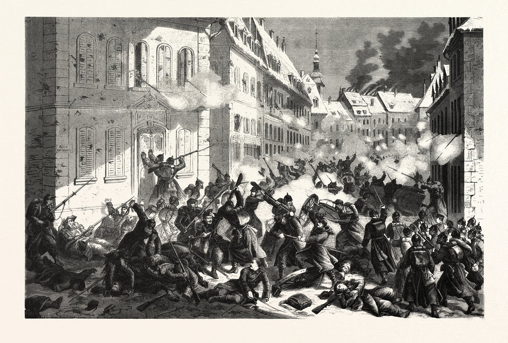 Detail of Fighting in the Streets of Mans, January 12 1870 by Anonymous