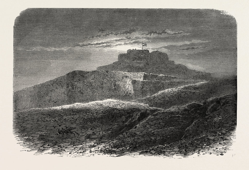 Detail of The Citadel (Castle) Belfort, Engraving 1870 by Anonymous