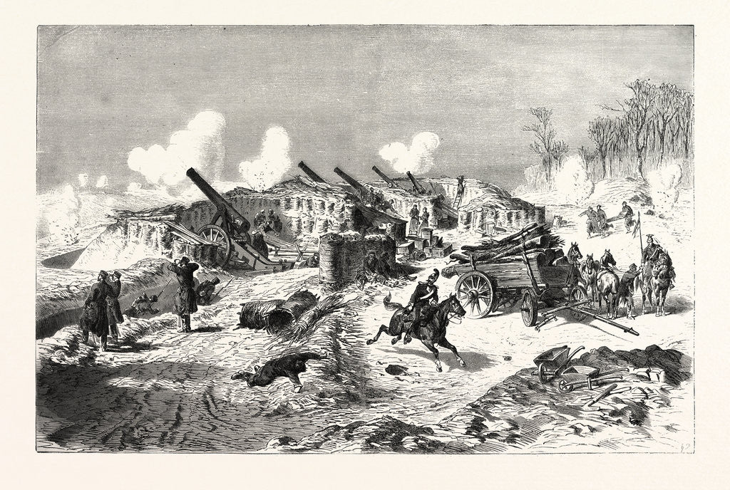 Detail of Saxon Battery Near the Fort of Rosny by Anonymous