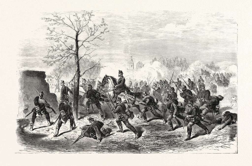 Detail of Attack of Bourget by the Prussians on 30 October 1870 by Anonymous