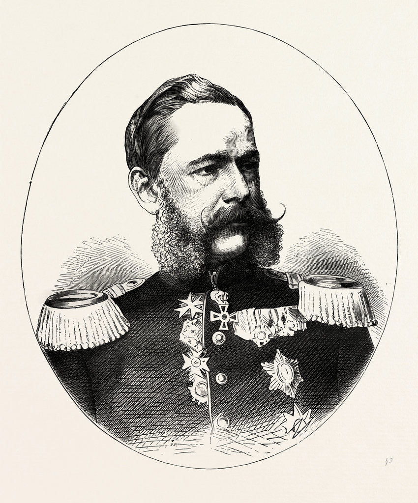 Detail of Lieutenant General George Frederick Alfred Von Fabrice, Minister of the War of Saxony and Governor General of Versailles by Anonymous
